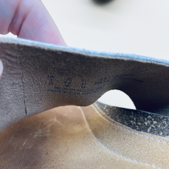 Clarks Women Shoes Wedge Heel Mule Sandals White Brown Size 9.5 M - Picture 7 of 7